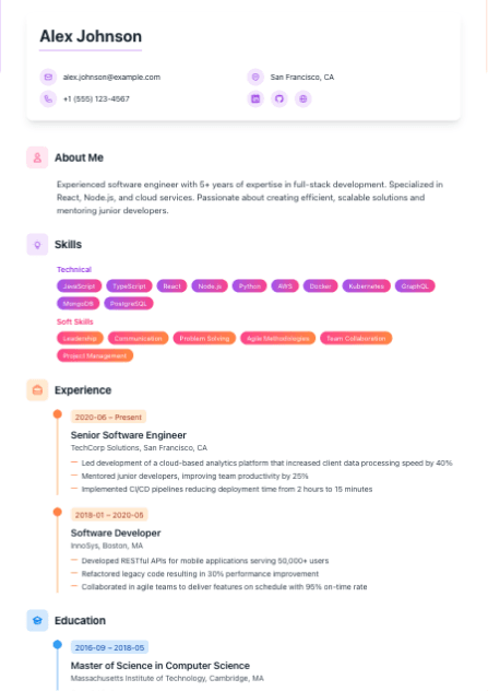 Creative template preview