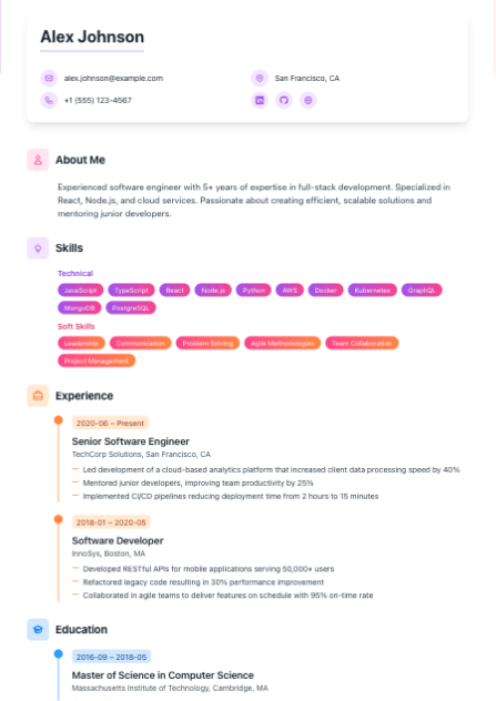 Creative template preview